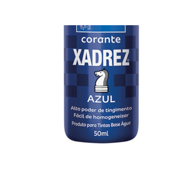 Corante Xadrez 50Ml Azul - Kit C/12 Unidades