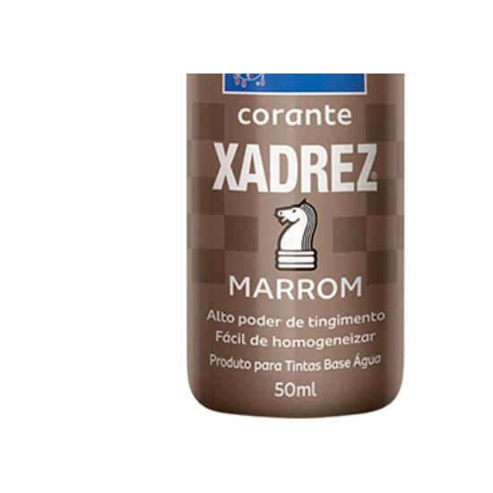 Corante Xadrez 50Ml Marrom - Kit C/12 Unidades