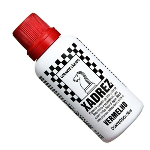 Corante Xadrez Vermelho 50Ml Tinta  - Kit C/12 