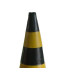 Cone Rigido Prosafety Plastico Preto/Amarelo 70Cm Wps1917