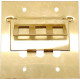 Placa Piso Latao 4X4 Tampa Basculante Para 3Rj1.1/45 Pl44Rj