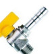 Registro Gas Esfera 1/2 Npt-Machox3/8'' Bico Macho 110