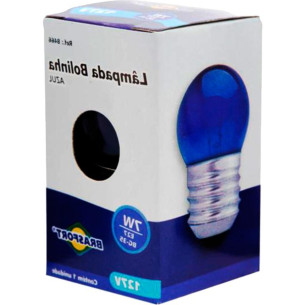 Lampada Bolinha Brasfort 07Wx127V Azul 8466 - Kit C/25 