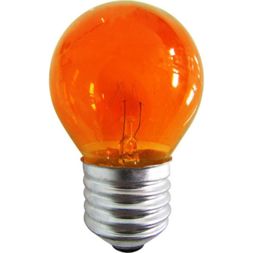 Lampada Bolinha Brasfort 15Wx127V Laranja 8482 - Kit C/25 