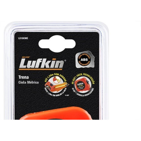 Trena Lufkin 3M/1/2'' Com Trava L510 Laranja L510Cme