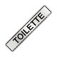 Placa Sinalizacao Aluminio 05X25 ''Toilette'' 100Ap