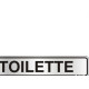 Placa Sinalizacao Aluminio 05X25 ''Toilette'' 100Ap