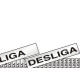 Placa Sinalizacao Aluminio 03X01 ''Liga/Desliga'' 24 Pecas 100Cq