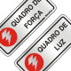 Placa Sinalizacao Aluminio 06X15 ''Quadro Forca Luz'' 2 Pecas 120Al