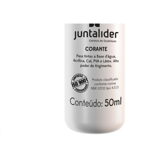 Corante Juntalider Vermelho 50Ml Para Tinta  - Kit C/12 