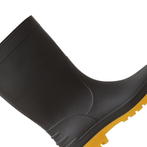 Bota Calformax Preta Solado Amarelo (Cano Medio)35/36 Cmp809 S/F