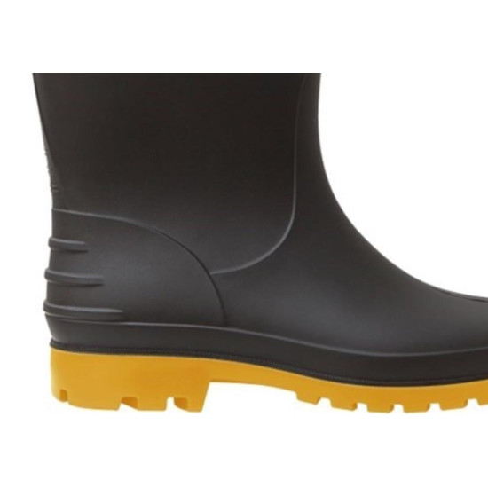 Bota Calformax Preta Solado Amarelo (Cano Medio)35/36 Cmp809 S/F