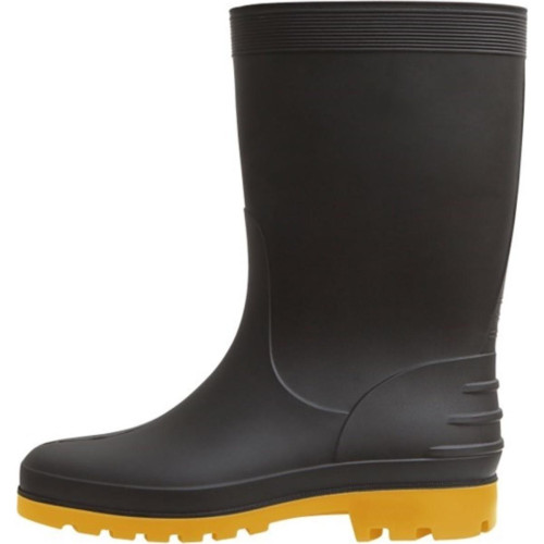 Bota Calformax Preta Solado Amarelo (Cano Medio)39/40 Cmpa509 S/F