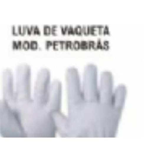 Luva Vaqueta Petroleiro Luveq 6 - Kit C/10 