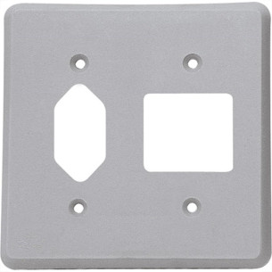 Placa Perlex 4X4 (2 Saida+Tomada) 13Pl2/1T