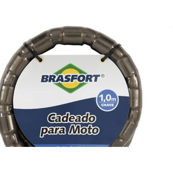 Cadeado Para Moto Brasfort Com Chave 22X1,0M 7012