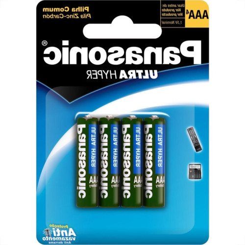 Pilha Panasonic Palito Aaa Cartela 4 Pecas R03Ual/4B400