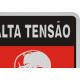 Placa Sinalizacao Aluminio 12X12 ''Alta Tensao'' 900Aw