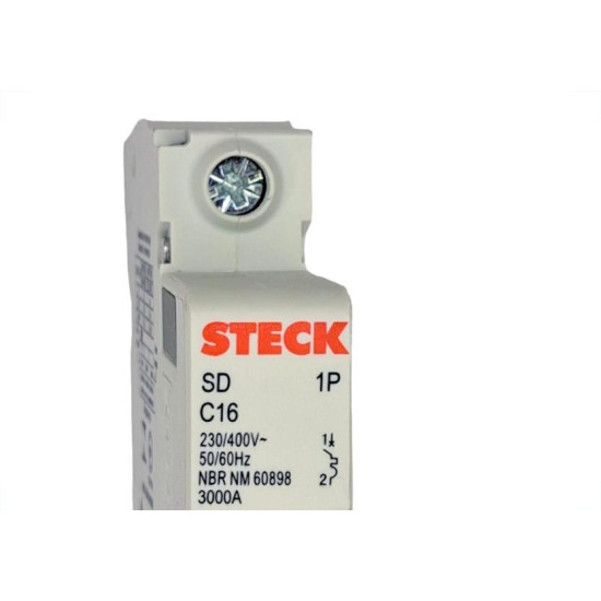 Kit C/3 - Disjuntor Steck Din Unipolar 16A Sd61 C Sdd61C16