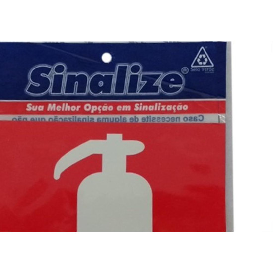 Placa Sinalizacao Pvc 15X15 ''Extintor Incendio'' Fluorescente 350Ad