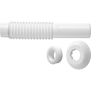 Tubo Ligacao Blukit Flexivel Ajustavel Branco 290403-412