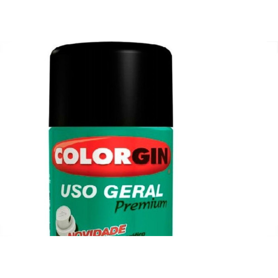 Tinta Spray Colorgin Uso Geral Preto 400Ml 52001