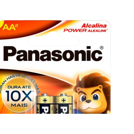 Pilha Panasonic Alcalina Pequena Aa Cartela 2 Pecas Lr6Xab/2B192