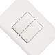 Kit C/5 - Conjunto Perlex Aros 4X2 Branco Com Placa(2Para...