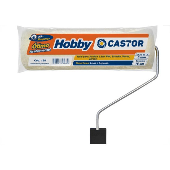 Rolo La Castor Hobby 15Cm Com Cabo 138