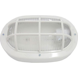 Luminaria Tartaruga Pvc Ilumi Oval Branca 16110