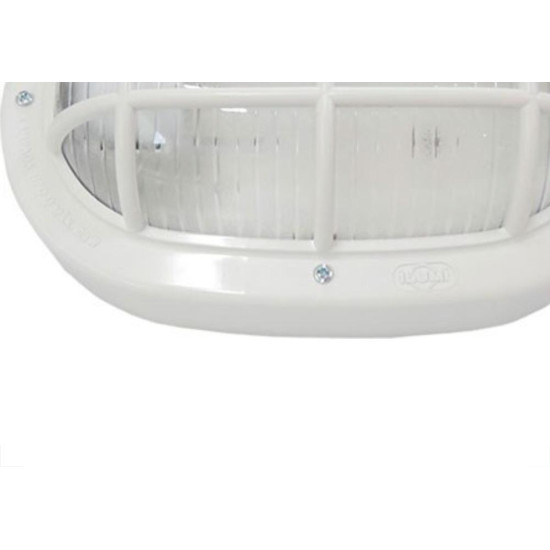 Luminaria Tartaruga Pvc Ilumi Oval Branca 16110