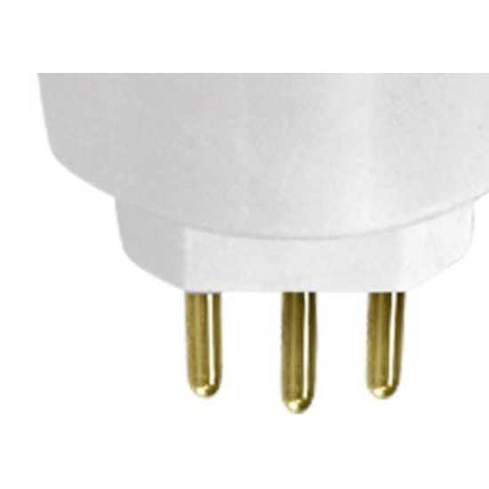 Pino Adaptador (Entrada =3 Redondo/Saida =2 Universal+Redondo) Ilumi Branco 1211Pct - Kit C/10 