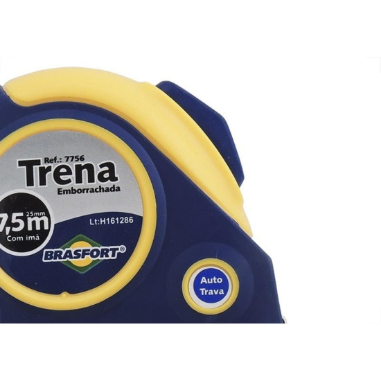 Trena Brasfort Auto-Trava Emborrachada 7,5M/25Mm 7756