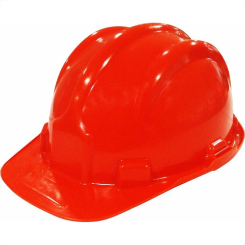 Capacete Com Carneira Plastcor Plastico Laranja 