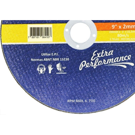 Disco De Corte Para Inox Hammer 9 X 2,0Mm Gydi1200