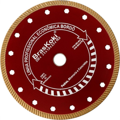 Disco Diamantado Braskoki 230Mm Turbo Jet Bordo Seco/Agua 