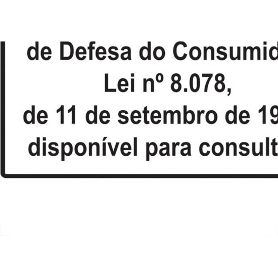 Placa Sinalizacao Poliestireno 20X30 ''Lei Do Consumidor'' 250Cd