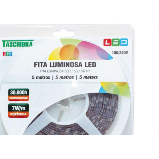 Fita Led Taschibra Ip20 12V 5M Rgb -10