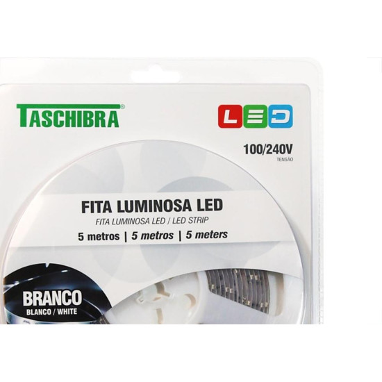 Fita Led Taschibra Ip20 12V 2M Branca -01