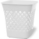 Cesto Papeleiro Plastico Shangri-La Quadrado Branco 24X24Cm 