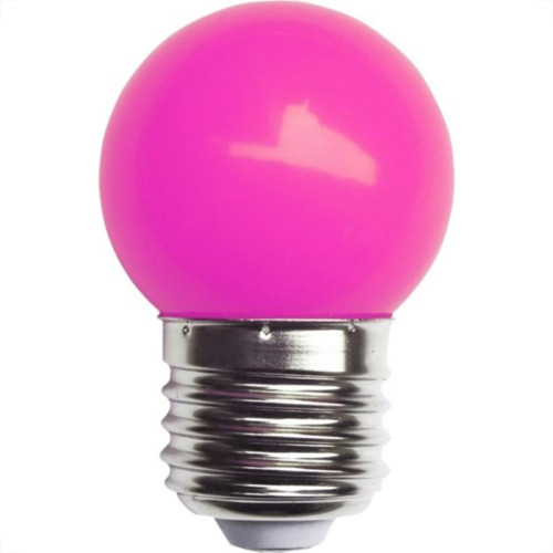 Lampada Led Bolinha Galaxy E27 1.5Wx220V Rosa 1219 - Kit C/10 