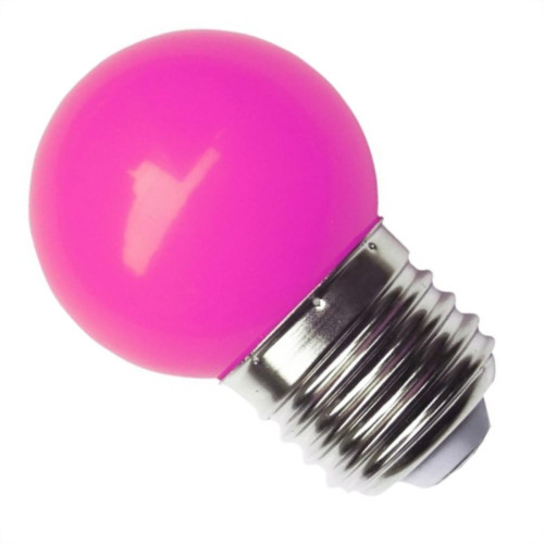 Lampada Led Bolinha Galaxy E27 1.5Wx220V Rosa 1219 - Kit C/10 