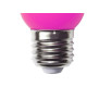 Lampada Led Bolinha Galaxy E27 3Wx127V Rosa 1234 - Kit C/10 