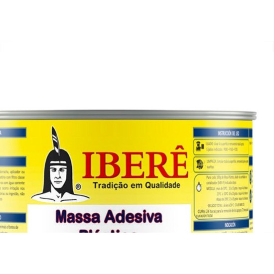 Massa Plastica Ibere 400G Preta Com Catalizador Ib300 - Kit C/12 