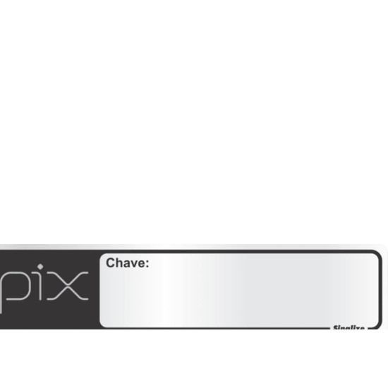 Placa Sinalizacao Aluminio 05X25 ''Chave Pix'' 100Dn