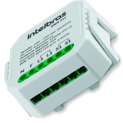 Interruptor Controlador De Cargas Inteligente Intelbras Wifi 1/1 Ews 211 