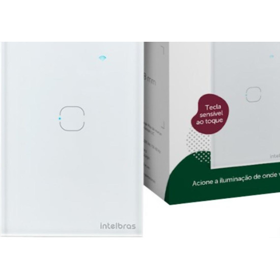 Interruptor Inteligente Intelbras Wifi Touch Branco 1 Tecla Ews 1001 