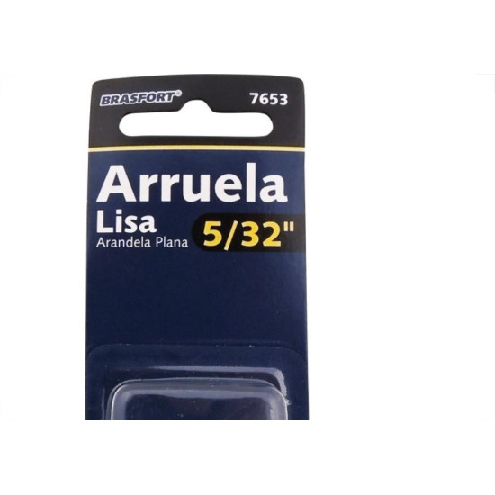 Cartela Arruela Lisa Zincada Brasfort  5/32'' Cartela Com 20 Pecas 7653