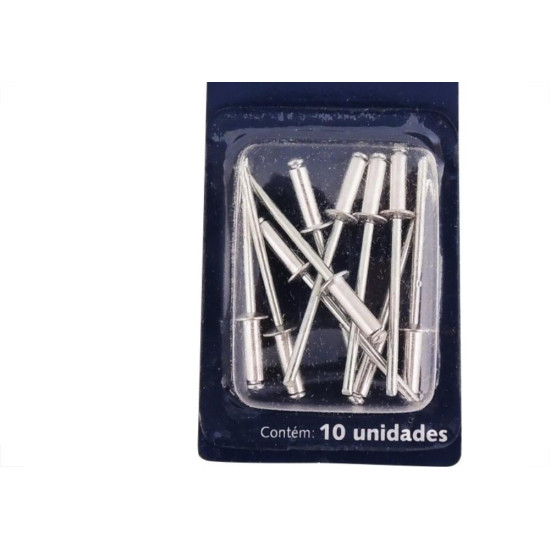 Cartela Rebite Brasfort Aluminio Repuxo 310 Cartela Com 10 Pecas 7715