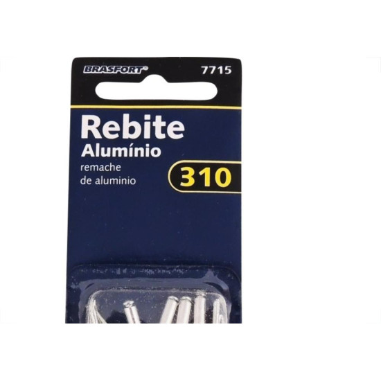 Cartela Rebite Brasfort Aluminio Repuxo 310 Cartela Com 10 Pecas 7715